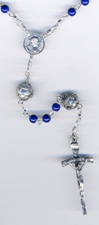 Lapis Sterling Rosary