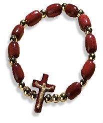 Wood Rosary Bracelet