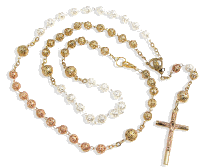 Precious Metal Rosary Necklaces